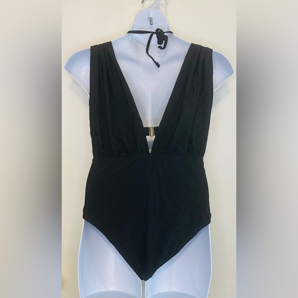 LilyLove Plunge One-Piece Swimsuit with Optional Bra Top, size XL - Picture 2 of 15